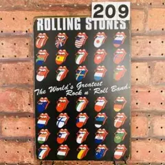 ローリングストーンズ RollingStones 《209》ブリキ 看板 レトロ