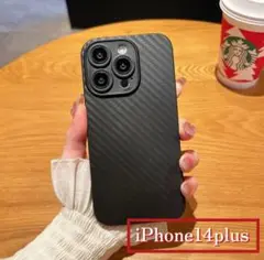 カーボン風 iPhoneケース シンプル iPhone14plus