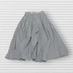 T147 美品✨UNIQLO ユニクロ　フレアスカート　ストライプ