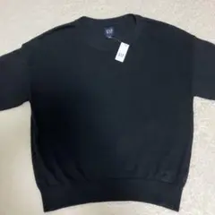 タグ付き　GAP 半袖ニット　Ｌ　ブラック