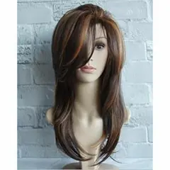 ロングウィッグ カール 846 ダークブラウン レディース wig レイヤー