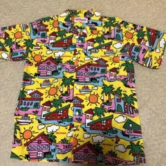 ミキハウス　ジュニアMサイズ 半袖シャツ　アロハシャツ 美品