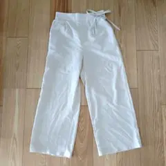 【新品未使用】しまむら　サイドリボンワイドパンツ　Ｌ