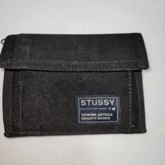 STUSSY ブラック 二つ折り財布