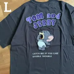 新品　トム&ジェリー　タフィー　サガラ刺繍　メンズ　BIGTシャツ　綿100　L