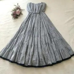 【MARIHA】草原の夢のドレス ティアード ベアトップ 36