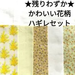 【残りわずか★】生地 綿 ナチュラル 黄色 ミモザ 小花柄 パッチワーク