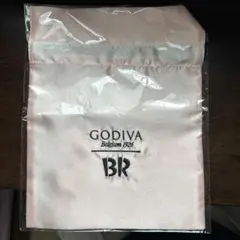★GODIVA✖️サーティワン★【新品、未開封】刺繍ロゴ入りサテン巾着