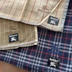未使用　Burberrys ハンカチ3枚セット　オールド　バーバリー　チェック