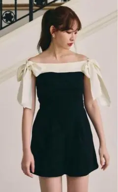 正規品　herlipto Two-Tone Ribbon Romper