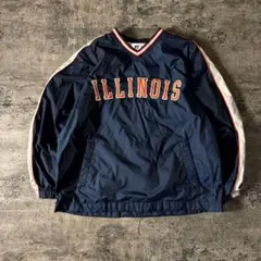 90s Russell Athletic ナイロンプルオーバー ILLINOIS