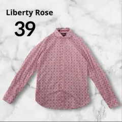 Liberty Rose 花柄長袖シャツ 39 おしゃれ　着回し抜群　カジュアル
