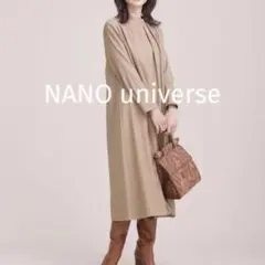 【未使用】NANO universe スタンドカラーワンピース 38 M