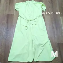 バンドカラーシャツワンピース　gu ライトグリーン
