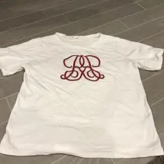 リエンダ　ホワイト Tシャツ レッド刺繍