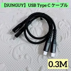 SUNGUY USB Type C ケーブル 0.3M 60W 急速充電