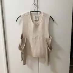 TAN ノースリーブニット ピンクベージュ
