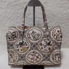 花柄刺繍ハンドバッグ