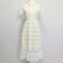 【極美品】Chesty チェスティ レース ワンピース クリームイエロー S