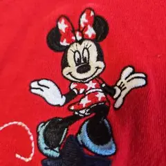 ミニーマウス 刺繍 Tシャツ レッド ミニーちゃん 赤 ディズニーストア限定