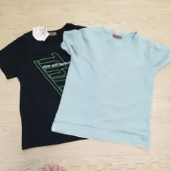 【セット】黒(新品)と水色のTシャツ