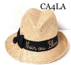 再値下げ❗️ CA4LA 麦わら帽子 ブラックリボン カシラ