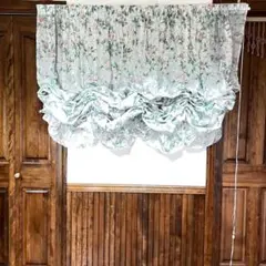 【未使用】TOSO 薔薇のローマンシェード ②幅110～200×丈200cm