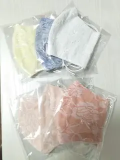 ママのハンドメイド♡レースマスクセット 5色入り