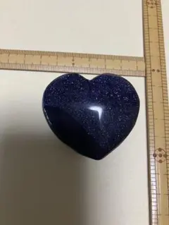ネイビー ハート型 石