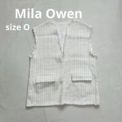 Mila Owen エレガンス　ツイードフラッペベストプルオーバー　アイボリー