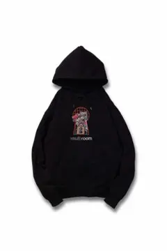VR × KARUBINACHO HOODIE / BLK L