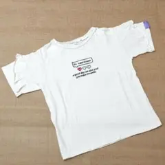 袖フリル付きプリント半袖Tシャツ　サイズ160cm