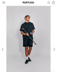 ラフロッグ　rufflog ハーフパンツ　完売　XXL ブラック　シャツ