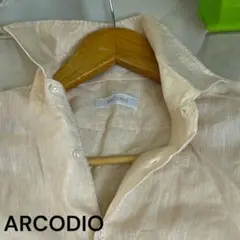 【美品】ARCODIO 大人気　完売　リネンシャツ ベージュ 37 S