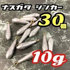 10g★30個セット★ナス型 シンカー オモリ 錘
