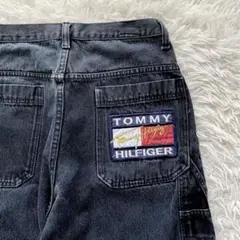 【美品 希少】TOMMY HILFIGER 極太バギー デニム ショートパンツ