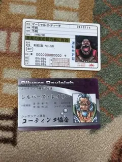 ワンピース　免許証風カード　レイリー　ティーチ