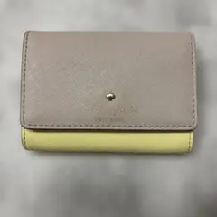Kate Spade カードケース グレー/イエロー