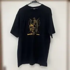DJイラスト付きブラックTシャツ Lサイズ