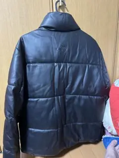 ZARA 黒 レザーダウンジャケット