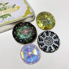 チェコガラスボタン 4つセット