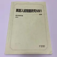 駿台テキスト　英語入試問題研究NM1 2024
