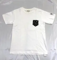 GREEN PEANUTS／スヌーピー ポケットTシャツ M／白／ペイズリー