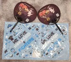 北海道日本ハムファイターズ　スイングタオル·GACKTうちわ×2セット　非売品