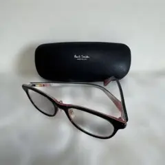 Paul Smith メガネ 黒とピンクのコンビ