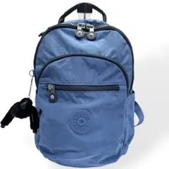 極美品　Kipling キプリング　リュックサック　デイパック　ブルー　ナイロン