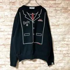 アベイシングエイプクラシック トレーナー スウェット タキシード柄 黒色 M