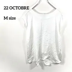 22 OCTOBRE ノースリーブTシャツサテン M a215②