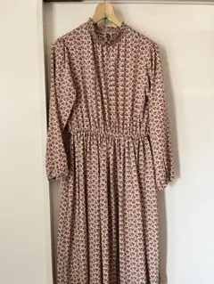 novem 花柄 長袖マキシワンピース