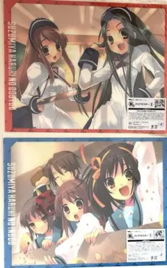 DMMくじ　涼宮ハルヒ　クリアポスター　①③